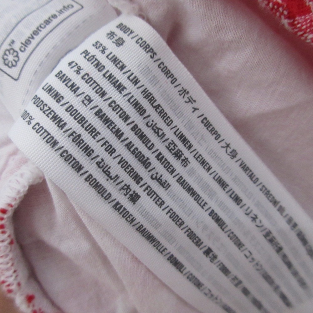 Abercrombie & Fitch Dress Red Gingham Linen Cotton Pockets Mini Smocked Cottage - Picture 7 of 10